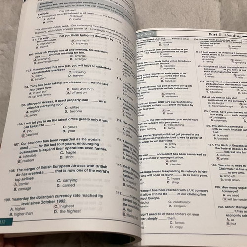 Toeic 7 Complete Practice Tests unused books