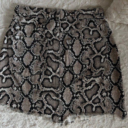 Zara φούστα animal print ασύμμετρη σαν καινούργια, μπεζ καφέ