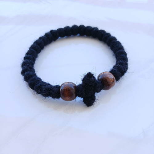 Hand prayer rope 30 knots made to order from wool