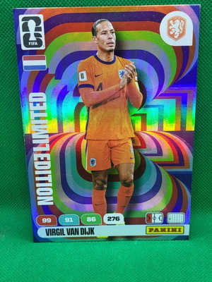 Virgil Van Dijk Limited Edition Panini FIFA World Cup 2026 Card new