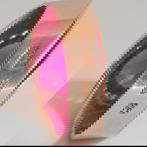 Μεγάλο χρυσό δαχτυλίδι 14κ. με πανέμορφο συνθετικό ρουμπίνι 6,78γρ.