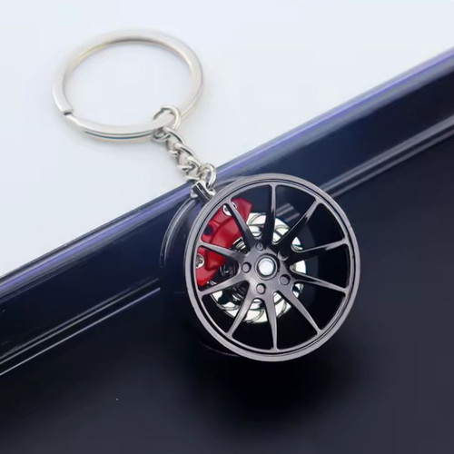 Keychain with Handbrake Wheel Red Sport Style new