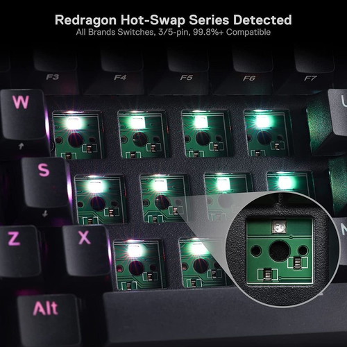 Redragon K530 Pro Draconic 60% Wireless Gaming Mechanical Keyboard RGB New