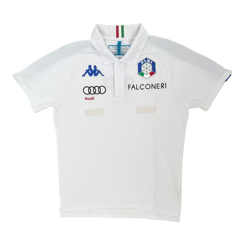 Kappa x FISI Audi men's polo shirt like new, white and blue, size L