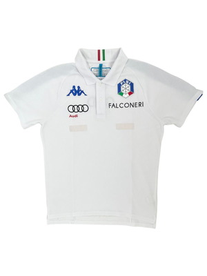 Kappa x FISI Audi men's polo shirt like new, white and blue, size L