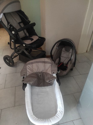 Cam Taski Sport 3-in-1 stroller like new with carrycot and car seat