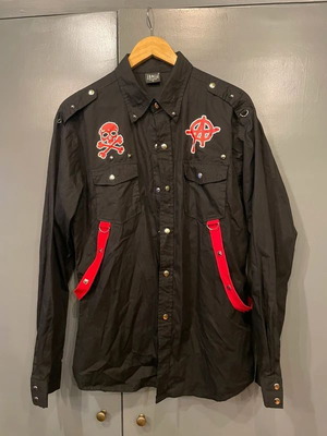Metal shirt σαν καινούργιο, μαύρο και κόκκινο, μέγεθος XL