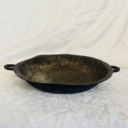 Cypriot frying pan used, 35x27 cm, vintage