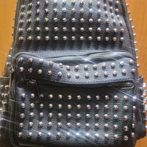 Black backpack with studs like new