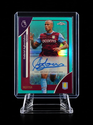 Topps Chrome Premier League Gabriel Agbonlahor Auto Card 102/199