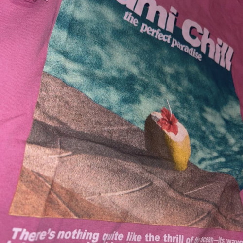 Zara Miami Chill women's t-shirt like new, pink, size S
