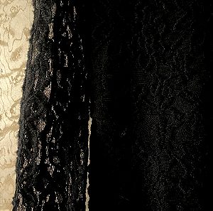 Γυναικείο φόρεμα μαύρο-δαντέλα