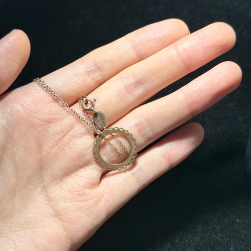 Prigipo 925 silver necklace with gold plated lace in very good condition