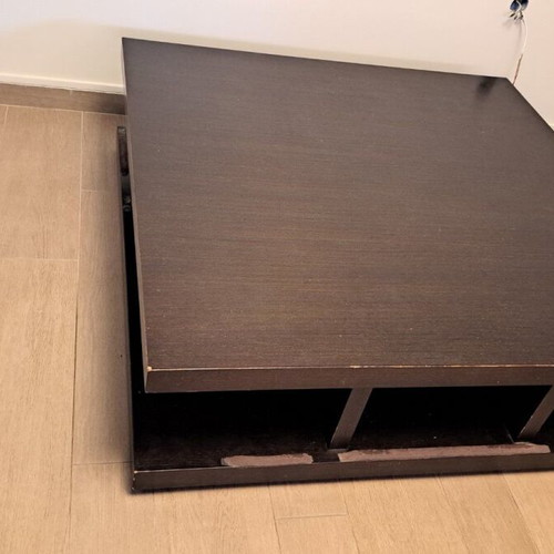 Coffee table used, wooden, 1.20x1.20 m, height 36 cm