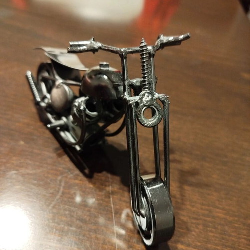 Metal chopper motorcycle miniature like new