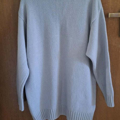 Murphy & Nye Sailwear wool cardigan XL like new, light blue