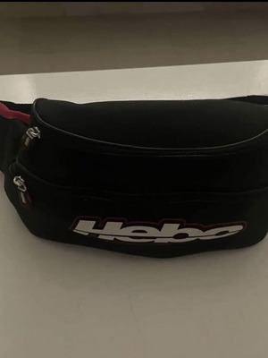 Hip bag HEBO like new, black waist bag with 2 compartments and strap