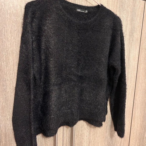 Knitted women's mohair sweater used, size M, black