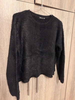 Knitted women's mohair sweater used, size M, black