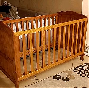 Κρεβάτι παιδικό ξύλινο οξυάς