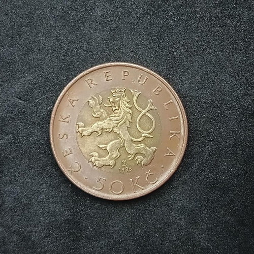 Coin 50 Kc 1993 from Czechia used