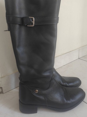 Esthissis leather riding boots used, size 37, black
