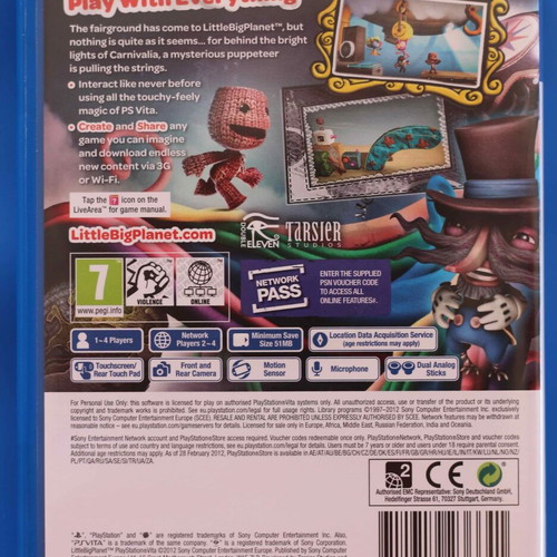 LittleBigPlanet PlayStation Vita like new, English version