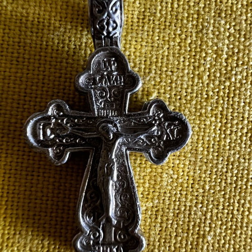 Handmade silver reliquary cross 925 new