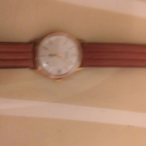Venus men's wristwatch Swiss automatic with date, leather strap, like new