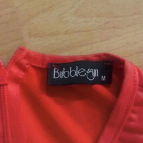 Bubblegun coral latex dress
