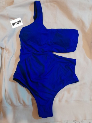 One-shoulder women's swimsuit small like new, blue
