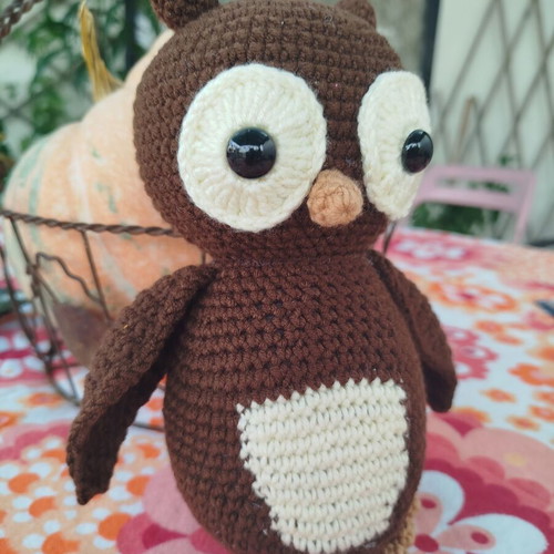 Handmade knitted owl new, acrylic wool