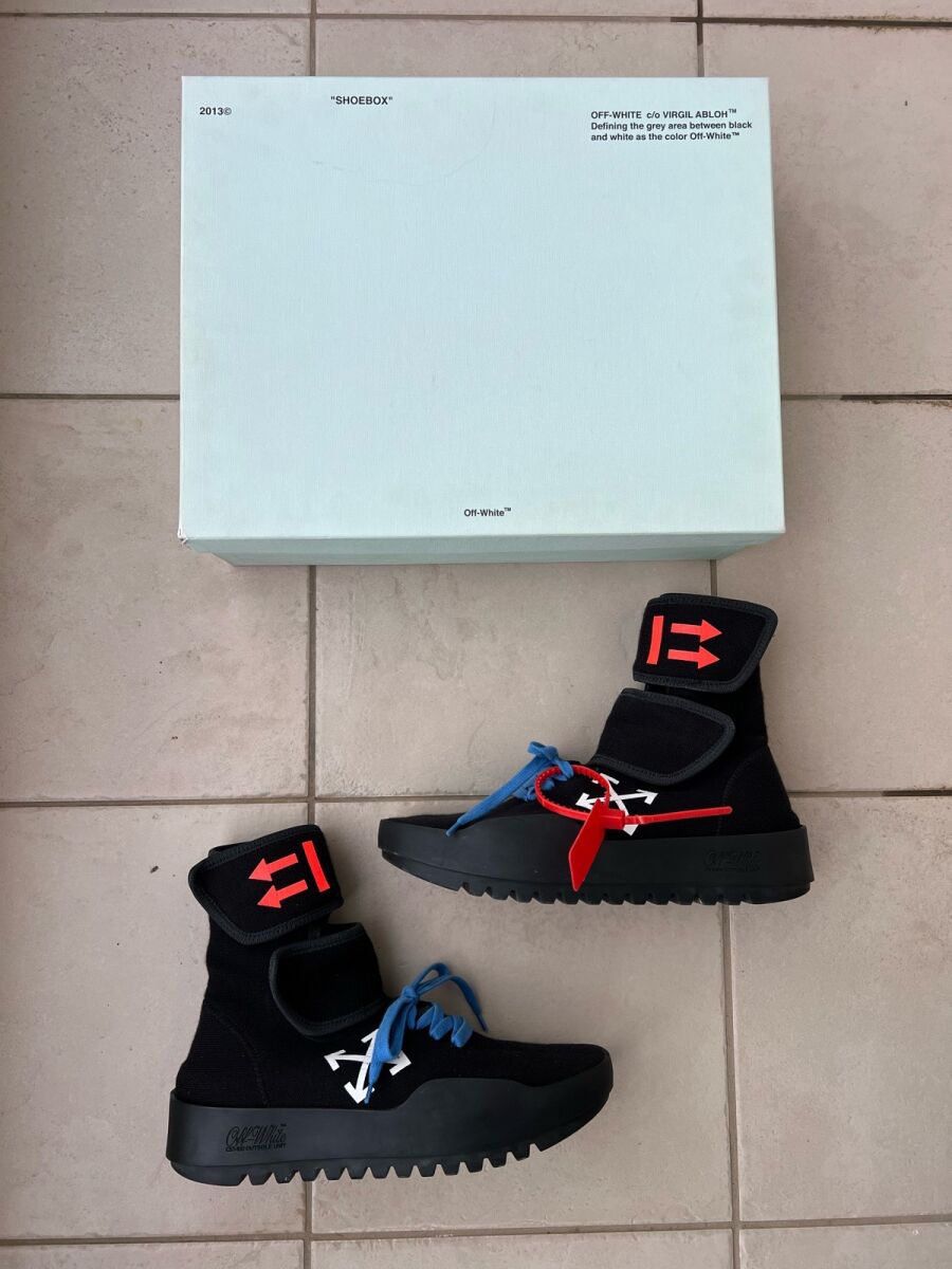 off white moto wrap blue