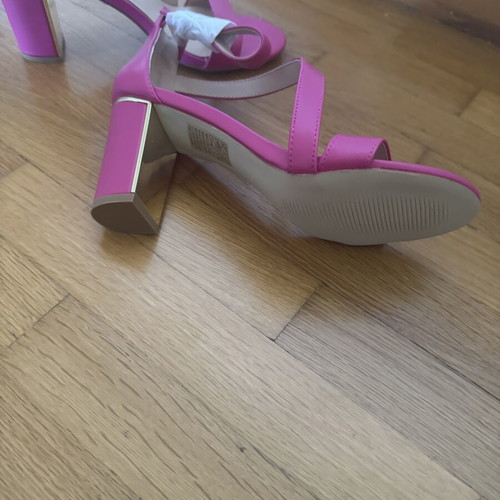 Tsoukalas Shoes Fuchsia Leather Sandals Size 39 New