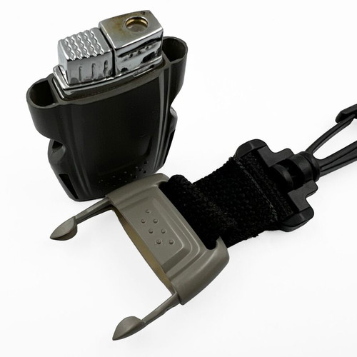 Champ lighter with carabiner and rechargeable electronic gas
