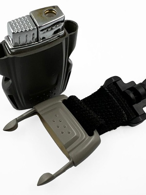 Champ lighter with carabiner and rechargeable electronic gas