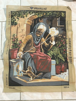 Καμβάς για κέντημα μεταχειρισμένος, 80 x 60