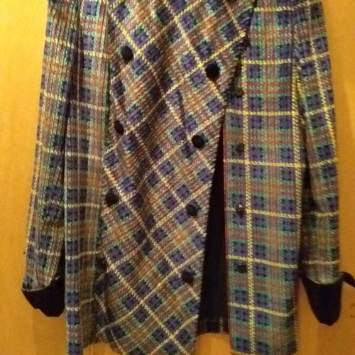 Velvet kazaka used, size L, multicolor