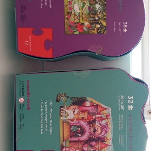 Floor puzzles like new, pack of 2, 32 and 36 pieces, 3+ years