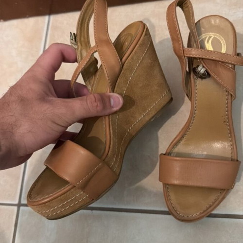 Leather heels like new, size 37, beige