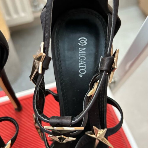 Migato black satin sandals new size 39