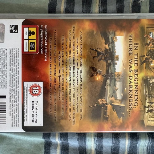 God of War PSP game used, Sony PlayStation Portable