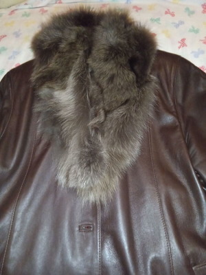 Long women's coat made of natural lambskin Nappa leather Italy new brown