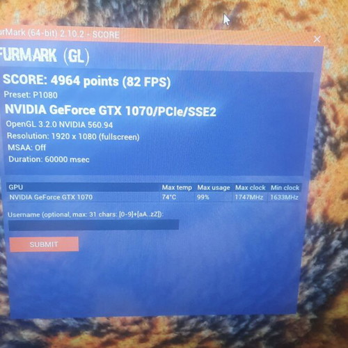 ASUS ROG Strix GeForce GTX 1070 8GB graphics card used