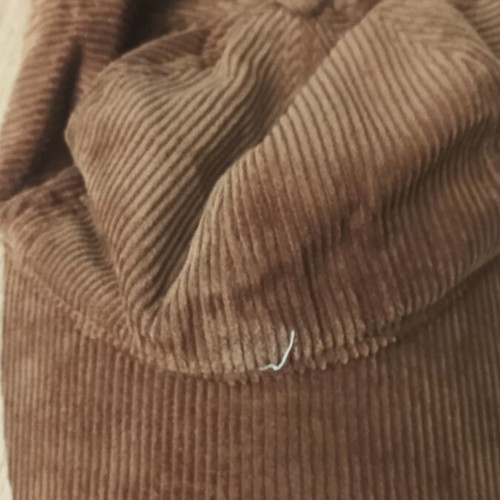 Corduroy brown open hat like new, size 58