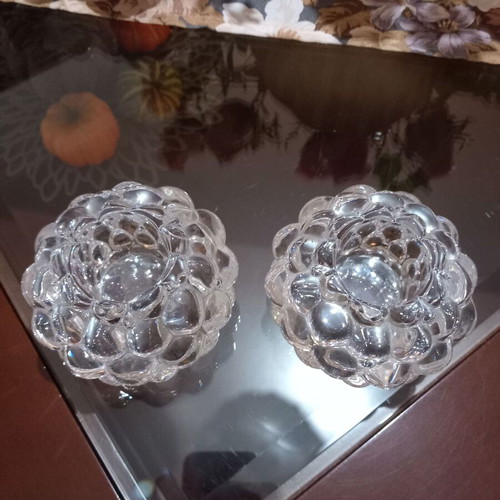 Costa Boda candlesticks pair like new, crystal