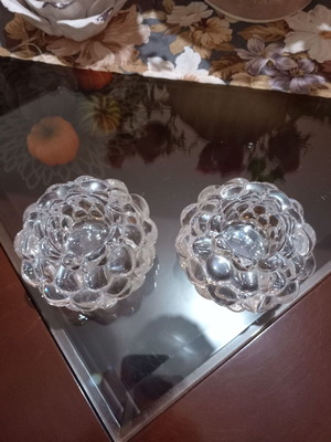 Costa Boda candlesticks pair like new, crystal