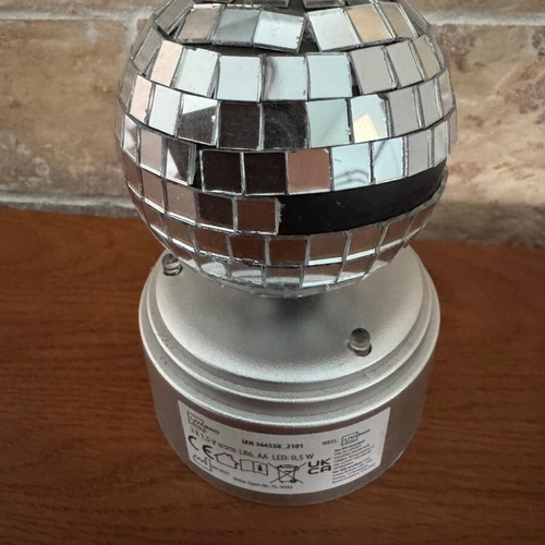 Mini disco ball with LED 0.5W base like new