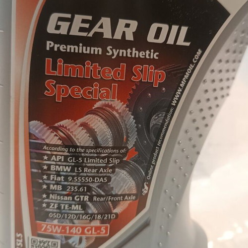 MPM Gear Oil 75W140 Limited Slip Special 1 ltr new