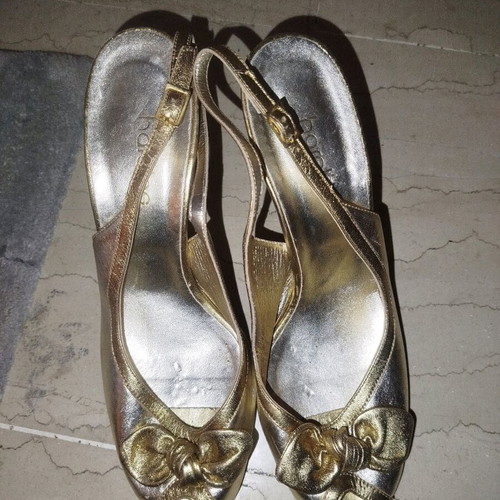 Haralas leather sandals like new, size 37.5, gold